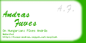 andras fuves business card