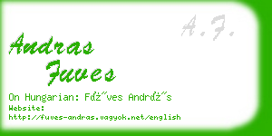 andras fuves business card